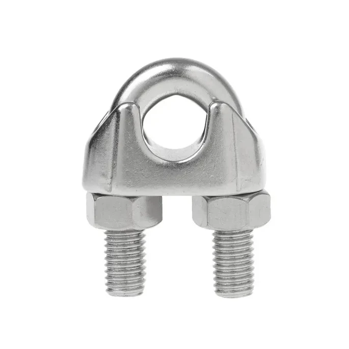 Stainless steel wire rope clip with eyelet and hex nuts