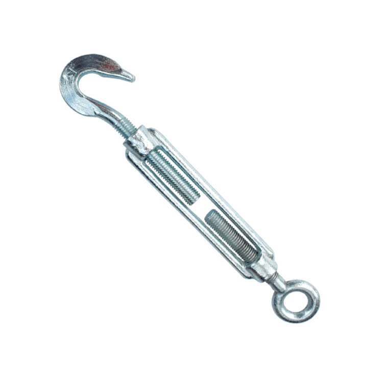 Galvanized steel turnbuckle with hook on