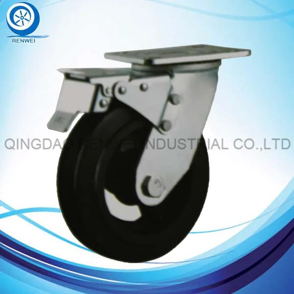 CF5031 Heavy Duty Cast Iron Rubber Caster from Renwei