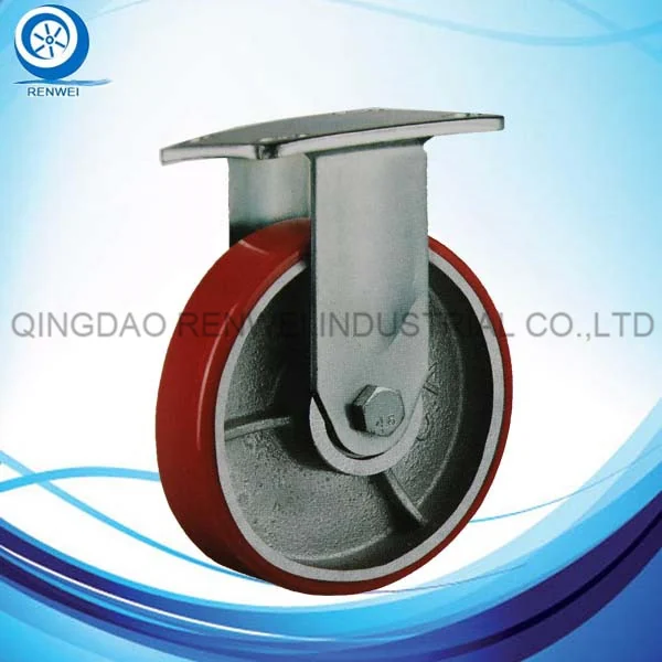 CR1801 Heavy Duty Cast Iron Rubber Caster from Renwei