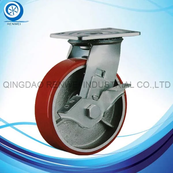 CS1801 Heavy Duty Cast Iron Rubber Caster from Renwei