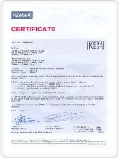 KEMA certificate
