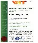 ISO 14001 certificate