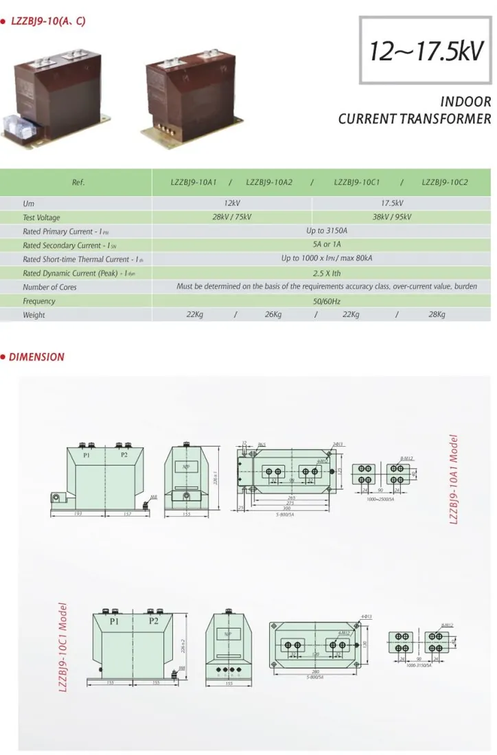 12KV Indoor Resin CT