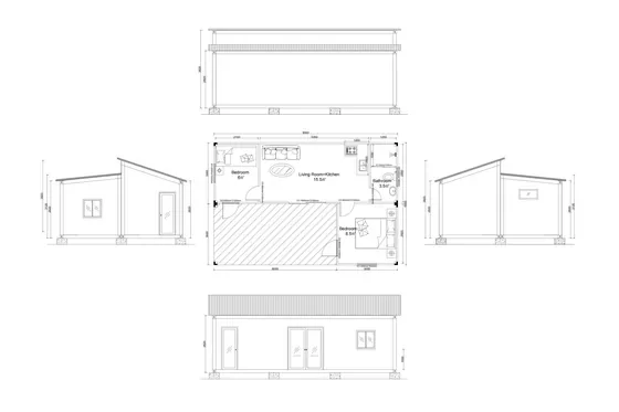 Structural drawing set and specification documents for a prefab project