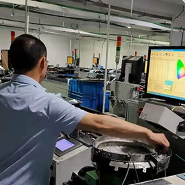 Assembly and testing on our own line in Shanghai. Running production ourselves is what lets us correct a batch instead of passing the problem on.