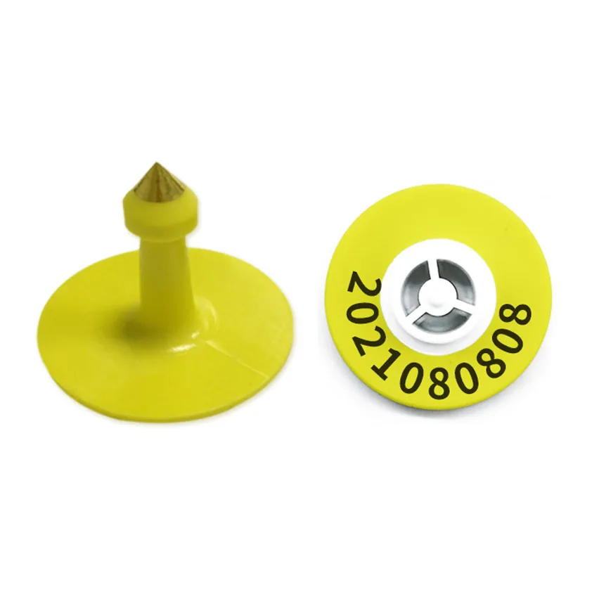 RBC-ET01-UHF UHF livestock ear tag pair shown front and back