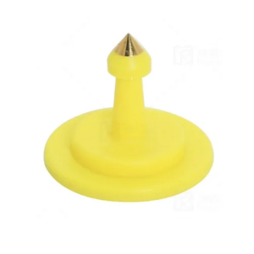 RBC-ET20-UHF yellow UHF cattle ear tag female and male parts on white background
