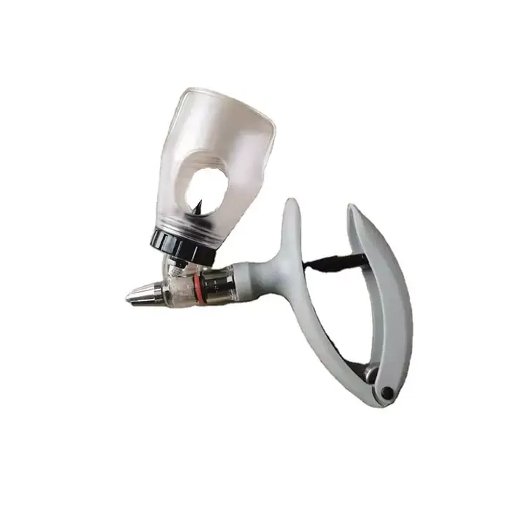 RBC-Z10 2ml/5ml continuous livestock syringe injector mounted on a standard 100ml vaccine bottle