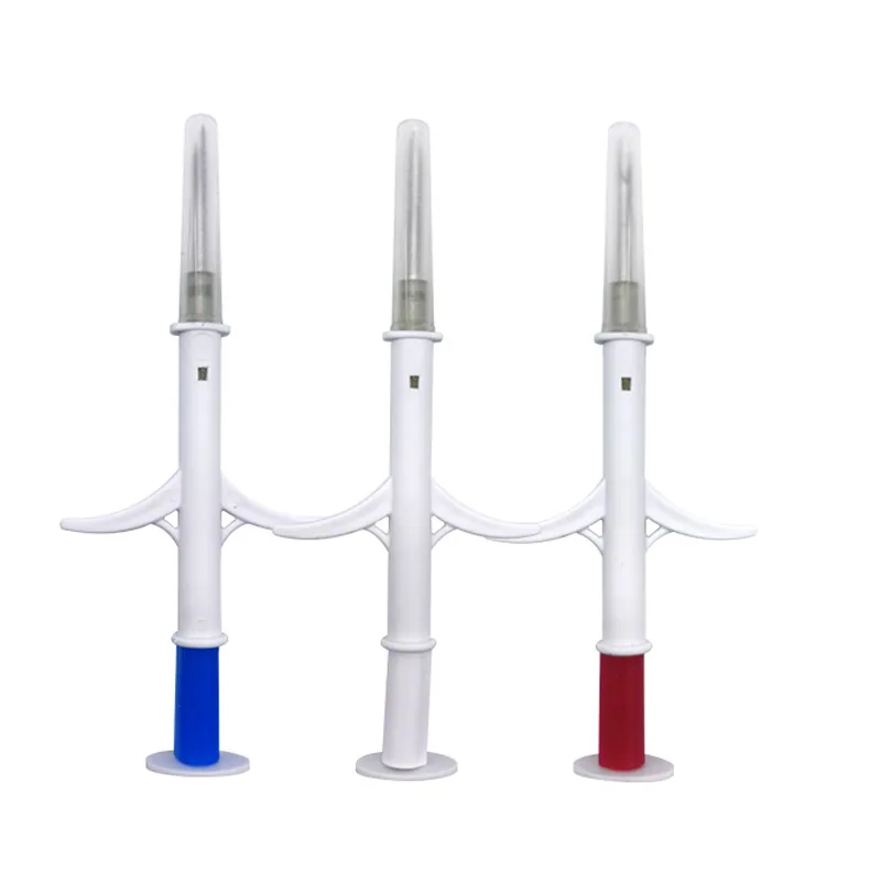 RBC-Z05 microchip syringe on white background with clear view of the glass tube and syringe tip