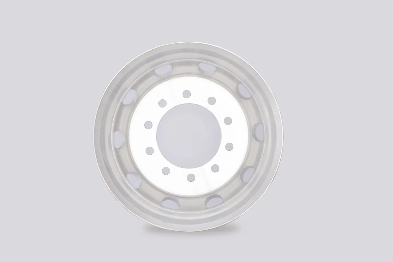 22.5x8.25 Machined Face truck wheel view 3