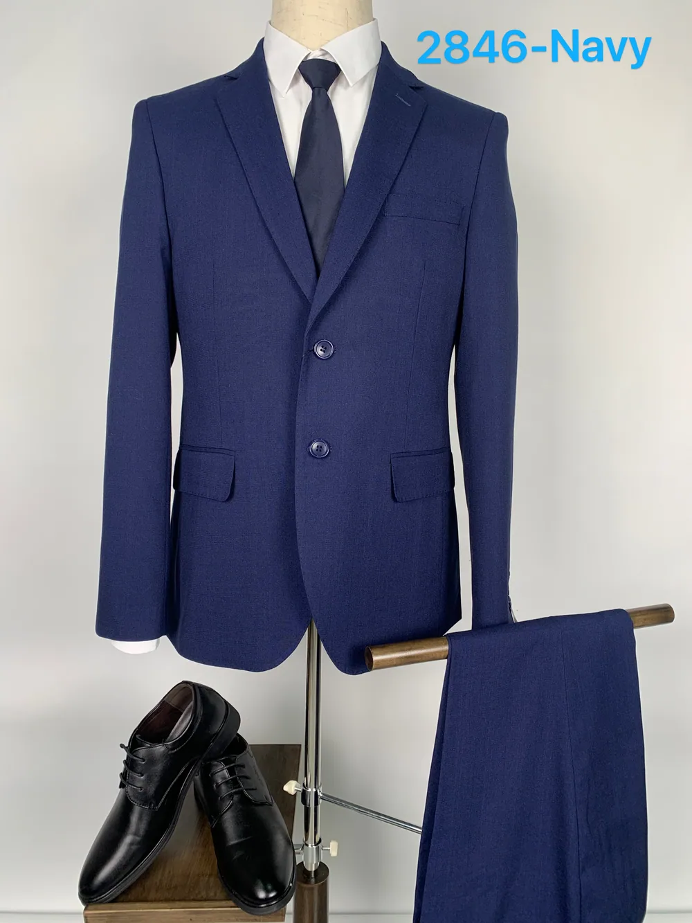 2846 Navy suits - Men's Suits by Right Luck