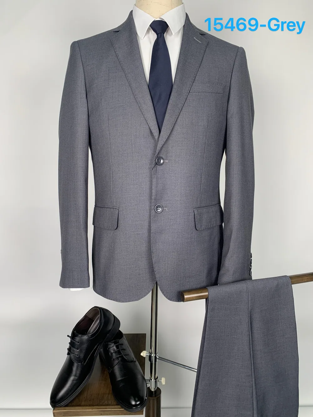 15469grey check - Men's Suits by Right Luck