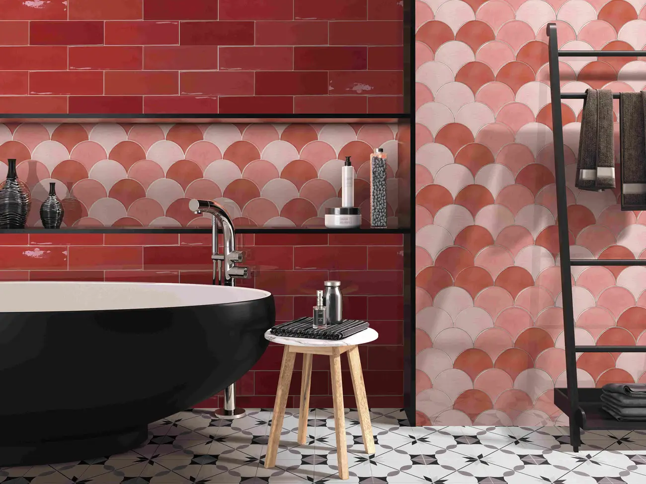 150 × 170 mm Fan-Shaped Graduated Color Tile