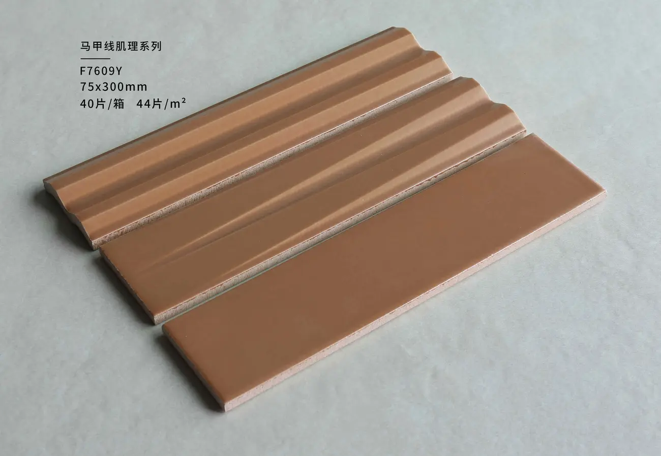 75 × 300 mm Yellow Vest Line Wall Tile