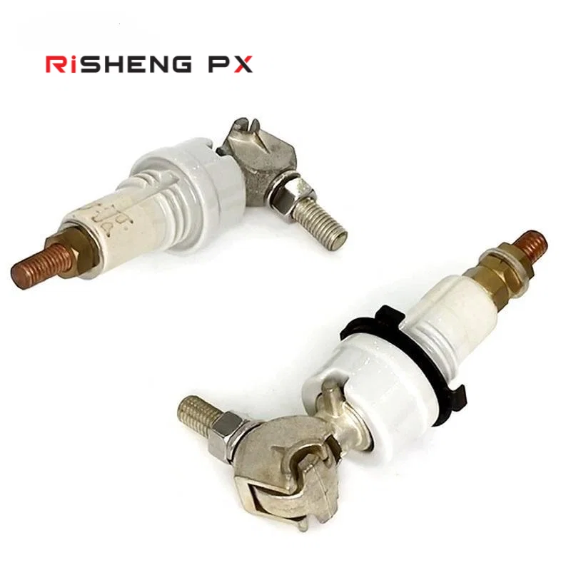ANSI low voltage transformer bushings in light grey glaze