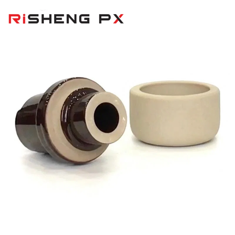 Light grey glazed low voltage transformer bushing