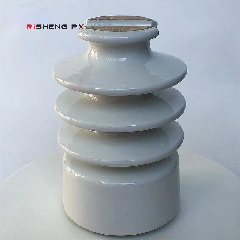 ZS-600 pin post insulator glaze close up