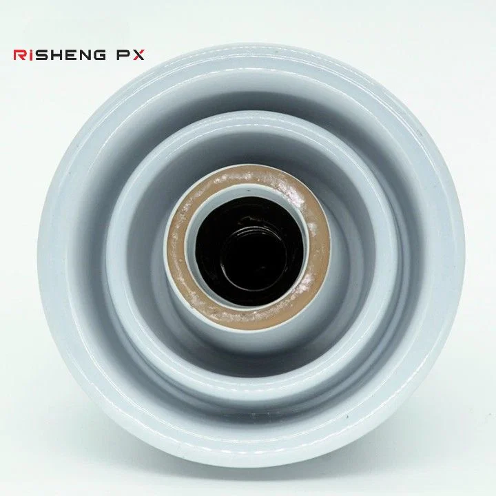 ANSI 55-5 brown pin insulators grouped together