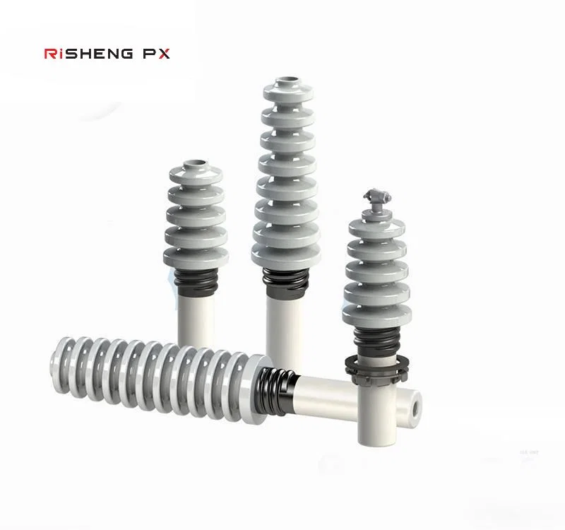 ANSI transformer porcelain bushings grouped together