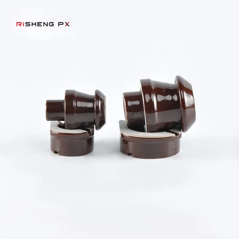 Low voltage transformer bushings on a wooden pallet