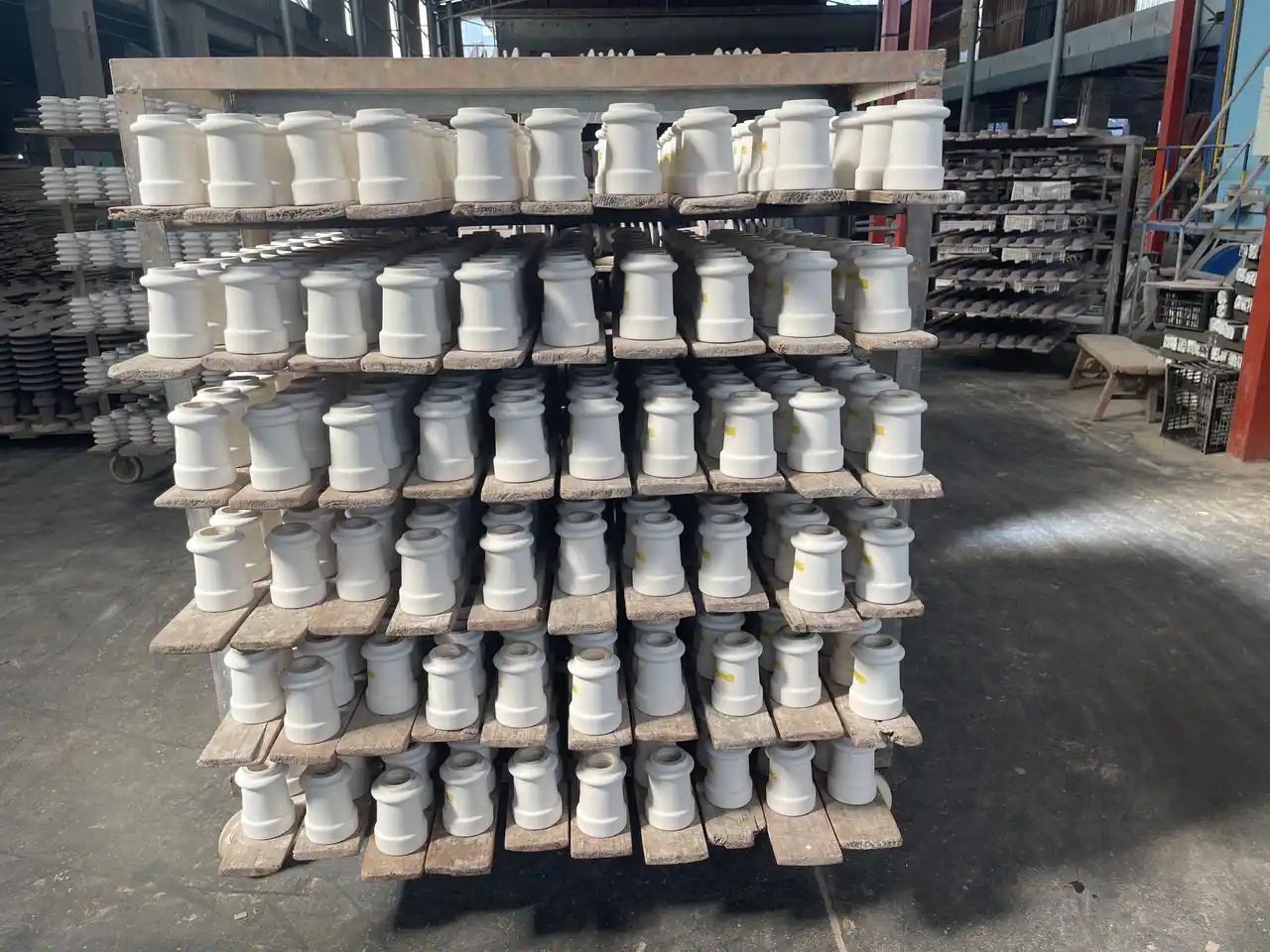 Pin Post And Glass Insulators For Overhead Line Projects