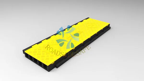 5-Channel Cable Protector Ramp | Heavy-Duty Road Cable Cover for Vehicles & Pedestrians