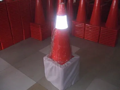 Fluorescent PVC Traffic Cone | High-Visibility Road Safety Cone view 2