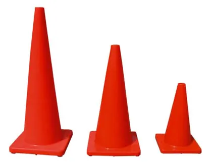 Fluorescent PVC Traffic Cone | High-Visibility Road Safety Cone view 3