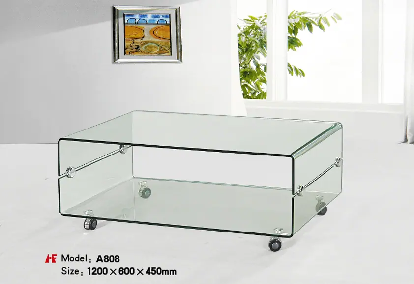 A808 hot bent glas manufactured by Romance Furniture