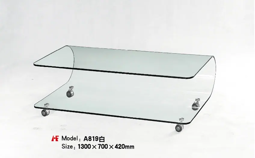A819 hot bent glas manufactured by Romance Furniture