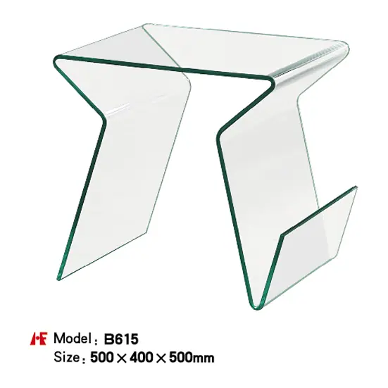 B615 hot bent glas manufactured by Romance Furniture