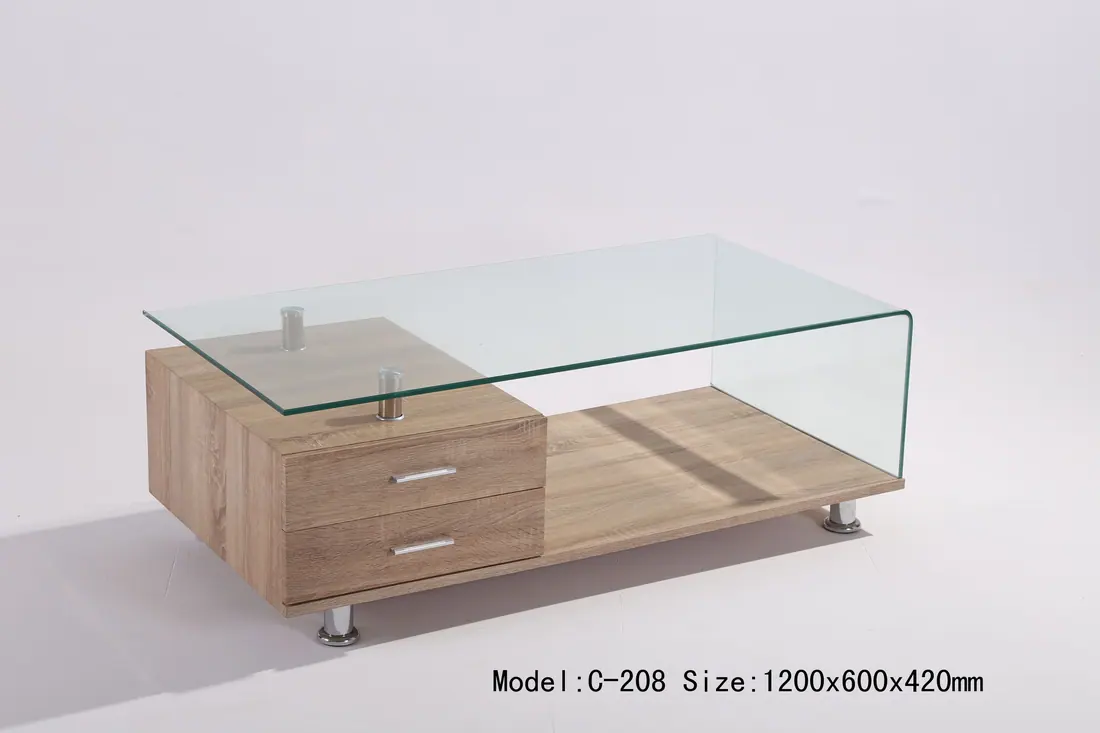 C-208 hot bent glas manufactured by Romance Furniture