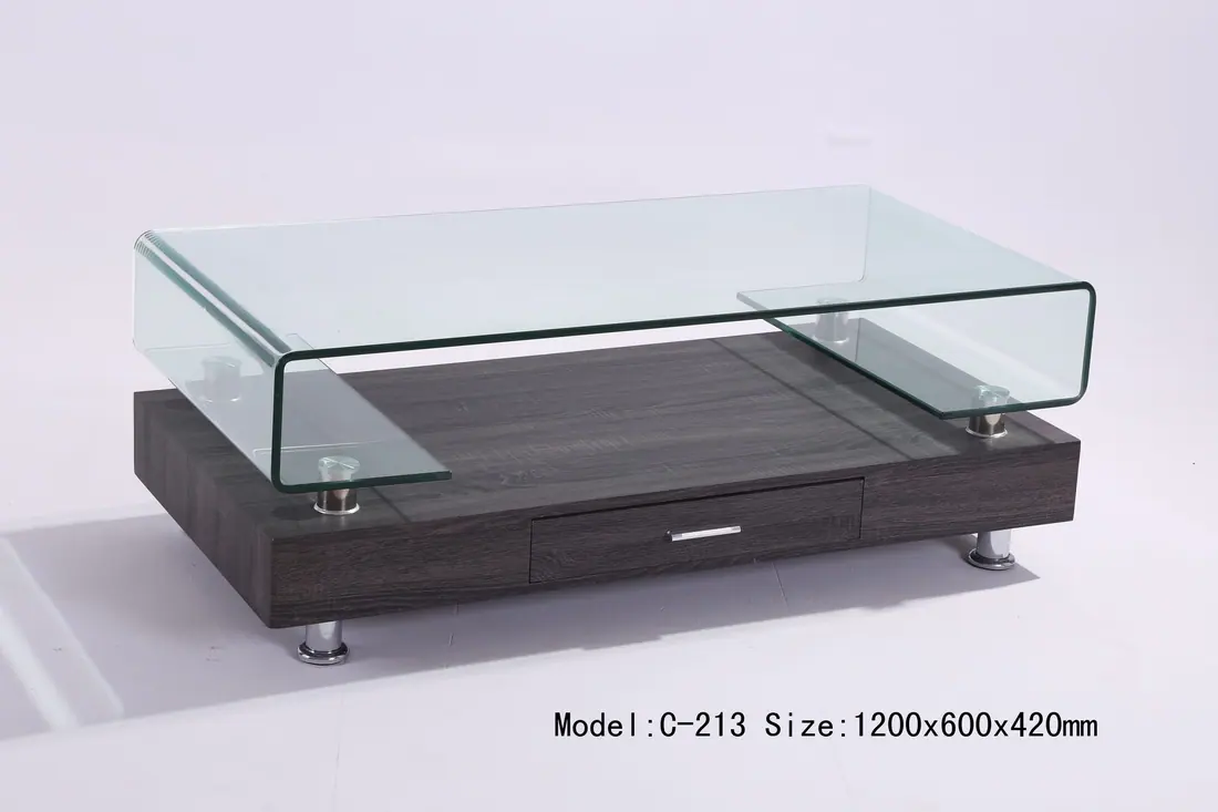 C-213 hot bent glas manufactured by Romance Furniture