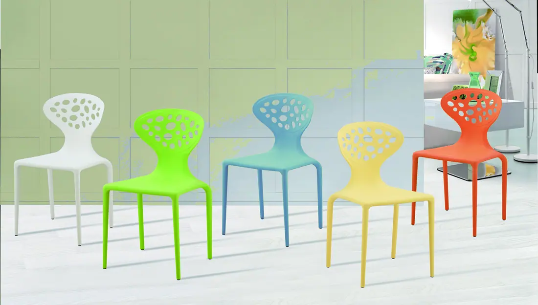 PC121 plastic dining chair manufactured by Romance Furniture