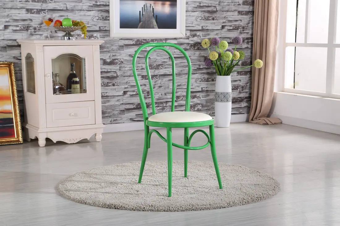 PC502 metal dining chair manufactured by Romance Furniture