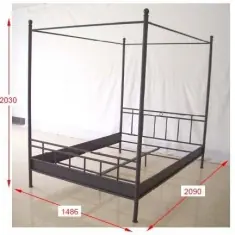 b039 metal bed manufactured by Romance Furniture