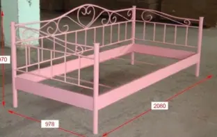 b040 metal bed manufactured by Romance Furniture