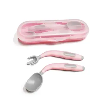 Baby Silicone Spoon And Fork Set Feeding Spoon view 3