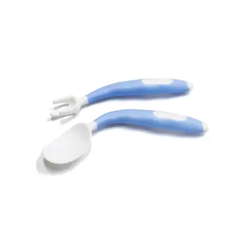 Baby Silicone Spoon And Fork Set Feeding Spoon view 5