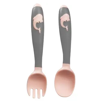 Feeding Spoon Baby Silicone Spoon And Fork Set view 5