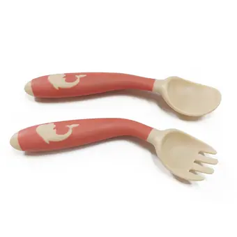 Feeding Spoon Baby Silicone Spoon And Fork Set view 6