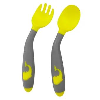 Feeding Spoon Baby Silicone Spoon And Fork Set view 7