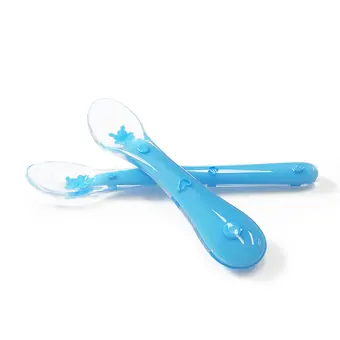 Silicone Spoon Baby Spoon Newborn Infant Feeding Spoon view 2
