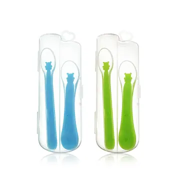 Silicone Spoon Baby Spoon Newborn Infant Feeding Spoon view 5