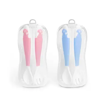 Newborn Infant Feeding Bottle Spoon Set Baby Silicone Spoon view 4