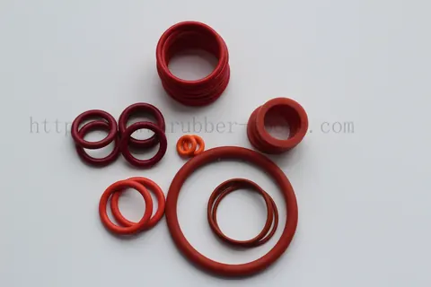Assorted red silicone O-rings in several diameters