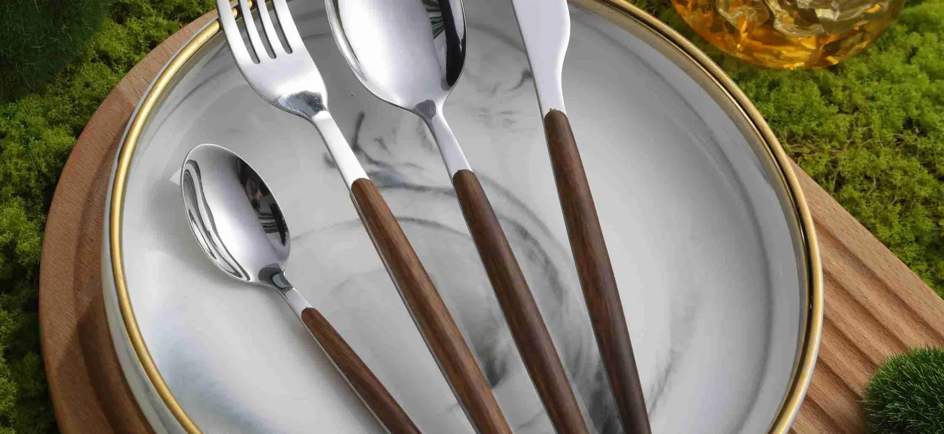 Cutlery on a plate