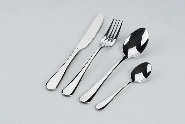 TS09002 24 pcs Stainless Steel Machine Polish Flatware Cutlery Tableware