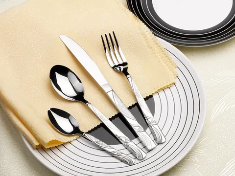 TS0918 24 pcs Stainless Steel Mirror Polish Flatware Cutlery Tableware